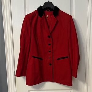 Vintage Red and Black Gothic Blazer Women’s Size 44